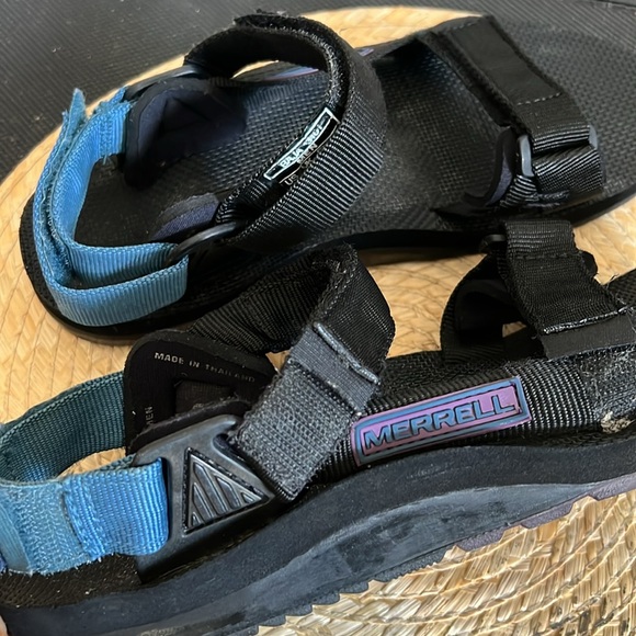 Merrell Outdoor Slides Strap Velcro Sandals Size 10 - Picture 6 of 14